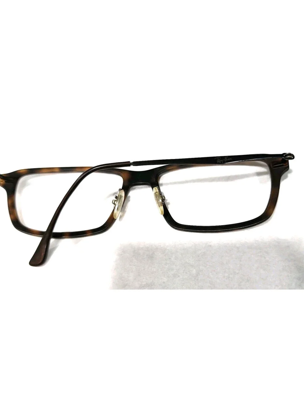 Ray Ban RB7038 5200 Lightray Tortoise Square Eyeglasses 53-16 135 Italy